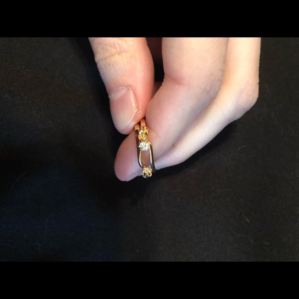 14k Wedding Ring Set Floral Detail - Picture 4 of 14